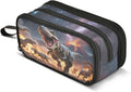 BOENLE Dinosaurs Roar Pencil Case Box Boys Girls Large Pencil Pouch with Zipper Compartments Big Capacity Stationery Pen Bag Organizer for Kids Teens Adults School