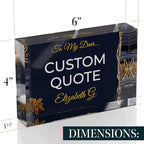 Custom Acrylic Sign Personalized, Custom Desk Name Plate, 18 Styles, (4"x6"), With Gift Box, USA Made by Acryluxe. (Trenton)