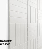 DECORITA Felt Bulletin Board Tiles | Modern Cork Board Alternative | Large Cork Boards for Walls | Aesthetic Felt Wall Panels for Office & Home Decor | Pinboard & Photo Board (12-Pack) | Snow White