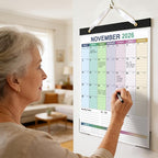 ANYZONE Desk Calendar 2026-2027, 18 Months Calendar from Jan. 2026 to Jun. 2027, 11" x 14" Desktop/Wall Monthly Calendar with Corner Protectors, Ample Space & Habit Tracker for Home School Office