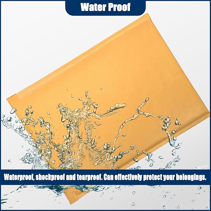 PRIMPKG Bubble Mailer Envelopes, 25 Pack Kraft Padded Envelopes, Large Bubble Mailers 10.5x15 Inch, Self-Seal Shipping Envelope, Tear-Resistant Mailing Envelope Padded