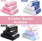 Morandi Erasers, 6 Pack Aesthetic Block Pencil Erasers – Soft Neutral Colors, Smudge-Free Latex-Free Erasers for School, Office, Journaling & Drawing