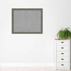 Amanti Art Grey Framed Magnetic Board 37x45 X-Large Vision Board for use with Magnets, 100% Metal Sheet to Display Items as Office Decor or for Home Organization in mudroom, Kitchen or Kids Room