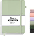 Annecy Blank Journal Notebook, Medium 5.5x 8.25, 160 Pages 100GSM Writing Paper, A5 Grey Green Faux Leather Cover with Pen Loop
