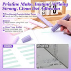 4Pcs Double Sided Tape Pens, 2025 New Multipurpose Double Sided Tape Roller for Scrapbooking, Gift Wrapping, Photo Mounting (Purple)