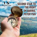 Be Strong and Courageous, Do Not Be Afraid Brass Engraved Compass with Stamped Wooden Case – Inspirational Birthday, Confirmation, and Baptism Gifts