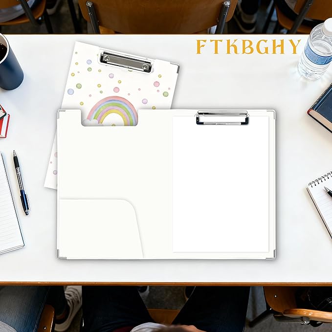 FTKBGHY Rainbow Christian Clipboard with Storage, You are Loved Beyond Measure Religious Metal Clipboard for Kids Nurses Teachers Students School Office Desk Accessories, 12.4x9.25 Inch