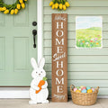 Farmhouse Wooden Welcome Sign Stand for Front Door, 47" Rustic Large Home Sweet Home Welcome Sign for front porch, Vertical Tall Xmas Gift Porch Leaner Decor for Outdoor Patio Garden