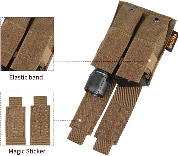 EXCELLENT ELITE SPANKER Molle Single/Double Pistol Mag Pouch Tactical Magazine Pouch Tool Organizer Holder
