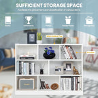 Giantex 8 Cube Bookcase, Freestanding 3-Tier Open Bookshelf, Modern Storage Display Cabinet, Wood Cube Storage Organizer for Living Room, Kid’s Room, White