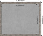 Amanti Art Silver Framed Magnetic Board 35x43 X-Large Vision Board for use with Magnets, 100% Metal Sheet to Display Items as Office Decor or for Home Organization in mudroom, Kitchen or Kids Room