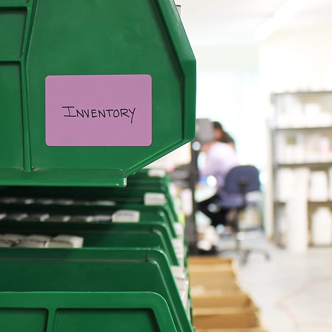ChromaLabel 2 x 3 inch Permanent Color Code Rectangle Labels, 250 Labels per Dispenser Box, Violet