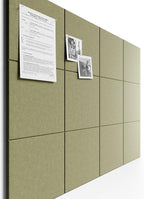 Bumusty Large Cork Board 47"x35" Alternative - 12 Pack Felt Wall Tiles with 70 Safe Removable Adhesive Tabs, 30 Pushpins, Cork Boards for Walls Pin Board Bulletin Board Office Decor (Olive Green)