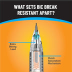 BIC Break Resistant Mechanical Pencil with Shock Absorption and Jumbo Twist-Up Eraser, 12-Count