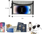 2 Pack Small Fireproof Bag (5 x 8 inches), Non-itchy Fireproof Wallet Bag for Valuables, Jewelry, Cash, Passport, Invoice, Currency & Keys