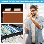 File Folder Tabs, Paxcoo 50 Sets Hanging File Folder Labels Tabs and Inserts for Hanging Folders