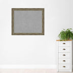 Amanti Art Grey Framed Magnetic Board 38x46 X-Large Vision Board for use with Magnets, 100% Metal Sheet to Display Items as Office Decor or for Home Organization in mudroom, Kitchen or Kids Room
