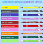 Greengines 20 Pieces Inspirational Pens, Motivational Ballpoint Pen with Stylus Tip Funny Ink Pens Bulk Inspirational Gifts for Women Coworkers Office Supplies Black Ink