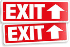iSYFIX Exit Signs 2 Pack 12x4 Inch with Directional Up Arrows - Rust Free Aluminum, Laminated for UV, Weather, Scratch Resistance - Ideal for Offices, Schools, Theaters, Restaurants
