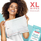 Wet Wipes Enhanced with Vitamin E and Aloe Vera | Face Wipes, Body Wipes for Adults Fragrance Free, Shower Wipe for Women & Men, Mini Travel Essentials (40 Individually Wrapped)