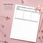 Task Planner & Tracker 8.5 x 11 Tear-Off 70 Sheet Planner Pad – Project Organizer with Time Log, Top Priority, Follow-Up – Notepad for Home & Office (White, Classic, 2 Pack)