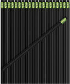 TecUnite 120 Pcs #2 HB Pencils with Eraser No 2 Unsharpened Wooden Hexagonal Pencils for Adults Gifts for School Exam art Learning Office Sketching (Black)