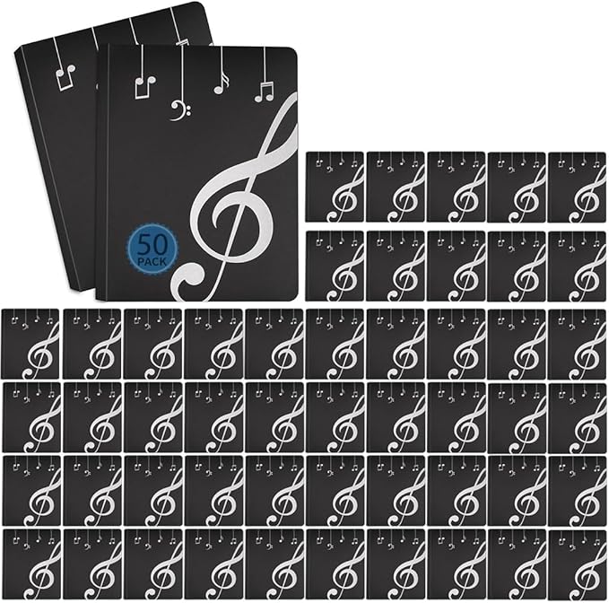 Music Folder Sheet Music Folders Binder Music Choral Storage Holder Band Folder (high Note, 50 Pack)