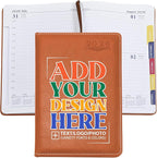 Custom Personalized 2026 A5 Planner - Customizable with Logo/Photo/Text | Soft PU Leather Cover, Monthly/Daily/Academic Weekly Pages & Calendar for School, Orange