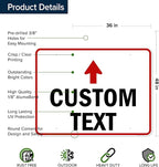 Custom Arrow,Custom Directional Sign, Up Arrow,36x48 Inches, Rust Free DiBound, Fade Resistant, Made in USA by My Sign Center