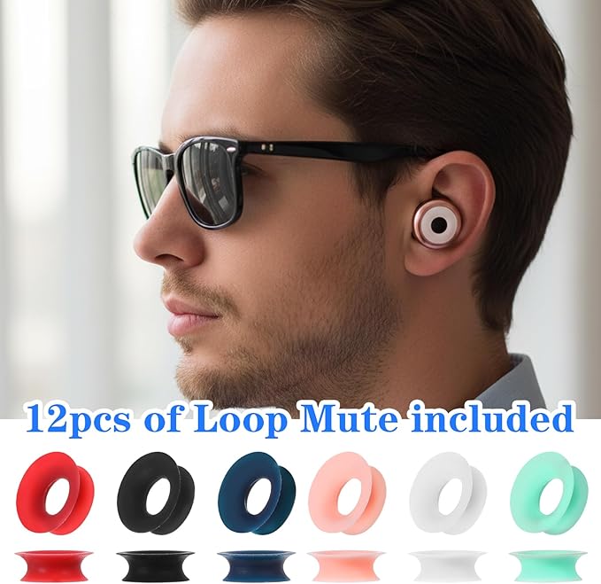 12pcs Earplugs Mute Style Pack for Loop Earplugs Quiet Ear Plugs Accessories for Extra 5 Db Noise Reduction Earplug Quiet for Journey Home Office Earplug for Engage Experience Noise Cancelling