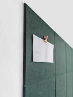 DECORITA Green Bulletin Board | Large Cork Boards Alternative for Walls | Felt Cork Board for Office, Home & Classroom | Green Office Classroom Supplies | Felt Wall Tiles (12-Pack) | Aurora Green