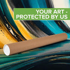 4" x 36" Reinforced Kraft Paper Mailing Tubes, Pack of 2 Tubes with 2 Caps Each – USPS Approved Poster Tube – Made in USA Cardboard Tube for Shipping and Storing Posters, Prints, Artwork, or Documents