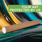 4" x 36" Reinforced Kraft Paper Mailing Tubes, Pack of 4 Tubes with 2 Caps Each – USPS Approved Poster Tube – Made in USA Cardboard Tube for Shipping and Storing Posters, Prints, Artwork, or Documents