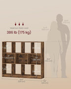 VASAGLE Custos Collection - Bookshelf, 3-Tier Bookcase, Book Shelf, Open Storage Shelf, 9.4 x 49.6 x 39.4 Inches, for Living Room, Home Office, Dining Room, Rustic Brown ULBC454K01