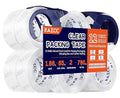 RAZCC Packing Tape, 12 Rolls Clear Heavy Duty Packaging Tape with Dispensers for Packing, Shipping, Moving and Mailing, Thicker Sealing Tape-1.88" x 65 Yards Per Roll, 780 Total Yards