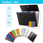 Nicfaec Expanding File Folder, 13 Pockets, Orange, Polypropylene for Work, School, Home, Office