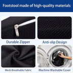 Opuvidity Foot Rest for Under Desk at Work Ergonomic Under Desk Footrest，Support Foot Pillow Double-Sided Footstool， for Office, Home & Gaming Leg Elevation Pillow Black