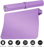 Boutilon Leather Desk Pad Protector,Non-Slip Mouse Pad,Laptop Desk Pad,Office Mouse Mat,Waterproof Leather Desk Blotter,Desk Writing Pad for Office and Home (M-Purple,30"x14")