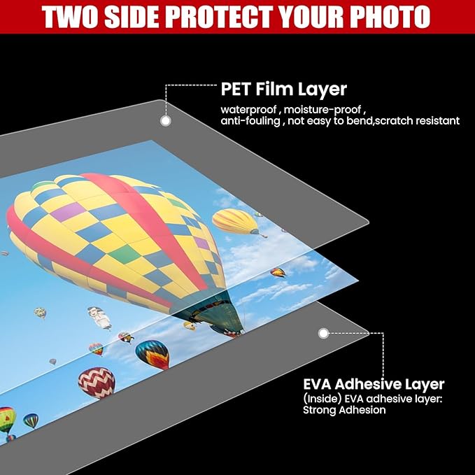 CAREGY 100 Pack Laminating Sheets, Holds 8.5 x 11 Inch Sheets,5 Mil Thermal Laminating Pouches,9 x 11.5 Inches Lamination Sheet Paper for Laminator, Clear, Letter Size, Office and School Supplies