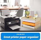 EASEPRES Paper Organizer Tray, 3 Tier Mesh Desk File Organizer Letter Sorter Holder for Home Office, Gold
