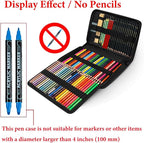 Daerthotk Colored Pencil Case 72 Slots Pencil Holder with Zipper Closure Large Capacity for color Pencils, Portable Colored Case Organizer for Artist