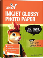 Uinkit Glossy Photo Paper 11.1mil 230g For Inkjet Printer Only (8.5X11X50)