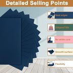 Silunkia 300 Sheets Navy Blue Cardstock 8.5 x 11 Crafts Paper, 75lb Heavyweight Dark Blue Paper Card Stock for Cards Making, Menus, Office Printer, Greeting Cards, Wedding Invitations
