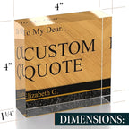 Personalized Gifts, Custom Quote Block Letter Board,Crystal-Clear Acrylic with Gift Box,17 Styles, Holiday and Christmas Gift for Mom, Dad, Girlfriend, Him or Her, Husband, Wife (4"x4, Nolan)