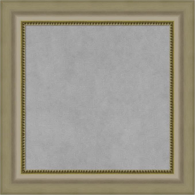 Amanti Art Silver Framed Magnetic Board 21x21 Small Vision Board for use with Magnets, 100% Metal Sheet to Display Items as Office Decor or for Home Organization in mudroom, Kitchen or Kids Room