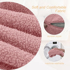 MeMoreCool Stuffed Round Pouf Ottoman Foot Rest, Floor Pouf Foot Stool with Soft Foam Chunk Filling, Small Round Ottoman Footstool Circle Footrest for Living Room, Pink