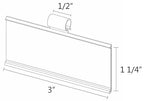 Plastic Label Holders 3" - Ultra Clear Easy Clip Design - Pack of 100