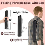 VAIIGO 2Pack Black Easel Stand for Sign & Poster - 63" Adjustable Metal Display Easels for Wedding Welcome Signs, Painting, Canvas, Art & Picture - Portable Folding Tripod with Carry Bag, Holds 5 Lbs