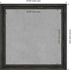 Amanti Art Black Framed Magnetic Board 23x23 Medium Vision Board for use with Magnets, 100% Metal Sheet to Display Items as Office Decor or for Home Organization in mudroom, Kitchen or Kids Room