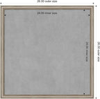 Amanti Art Silver Framed Magnetic Board 26x26 Medium Vision Board for use with Magnets, 100% Metal Sheet to Display Items as Office Decor or for Home Organization in mudroom, Kitchen or Kids Room